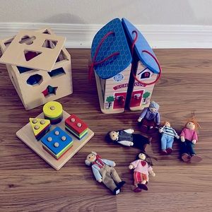 Montessori wooden toys. Bundle of Melissa and Doug toddler toys